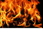 Team card on fire
