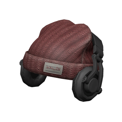 Old Red Beanie w/ Headphones Roblox item