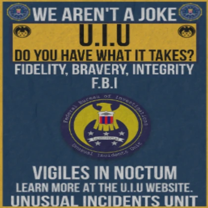 FBI Unusual Incidents Unit UIU poster