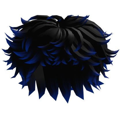 Black to Blue Long Messy Hair thumbnail