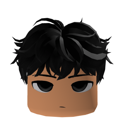 [FREE] Messy Black Fluffy Hair w/ Face thumbnail