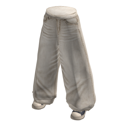 Cream Contrast Stitch Pants
