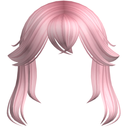 Middle Swept Spiky Bangs in Pink