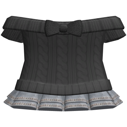 3.0 cute black coquette sweater & denim mini skirt