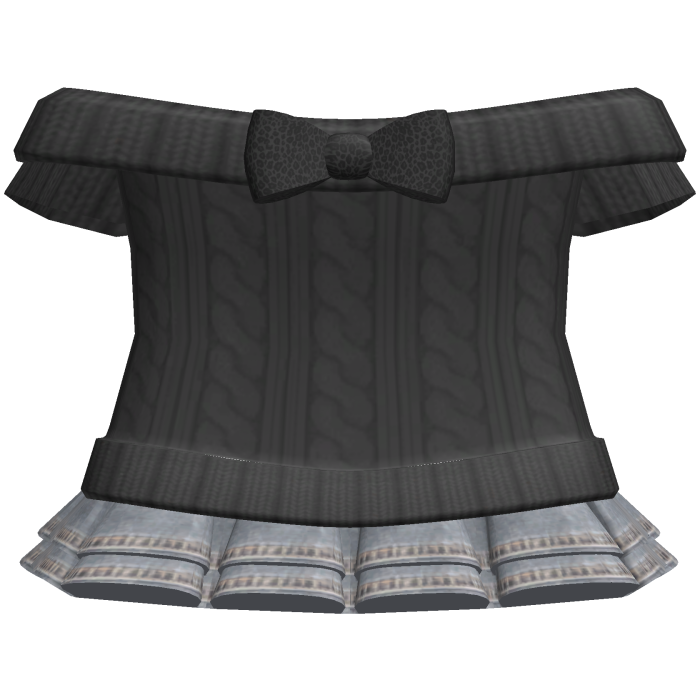 3.0 cute black coquette sweater & denim mini skirt