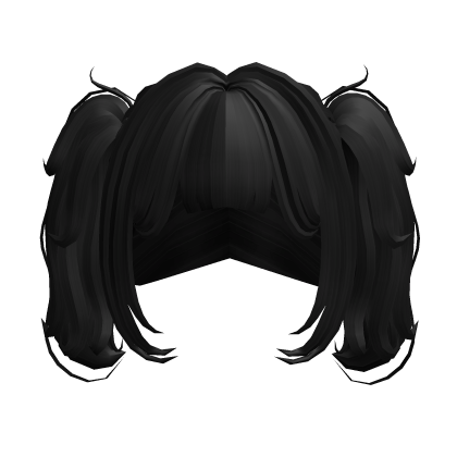 Y2K Wavy Pigtails Hair In Black Roblox item