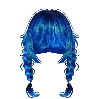 Blue Gyaru Twin Braids
