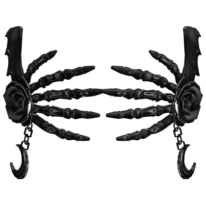 Skeleton Rose Hands Mask