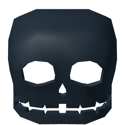 Smooth Plastic Skull Mask [Black]
