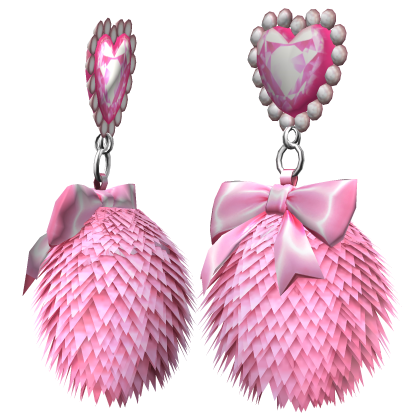 Kawaii Gyaru Fluffy Pom Pom Earrings Pink