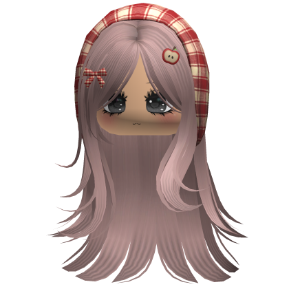 Cute Igari Girl w Plaid Headscarf Dusty Rose Roblox item