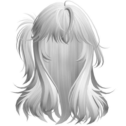 White Lush Half Up Hair Roblox item