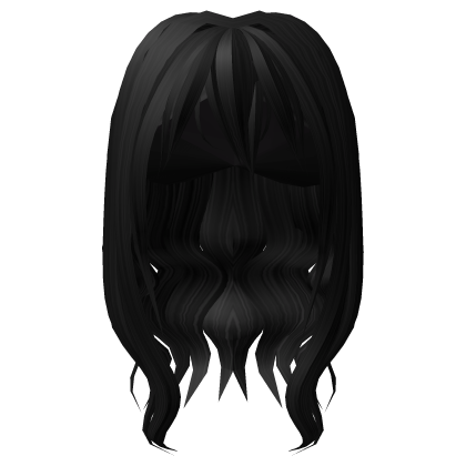 Black WIllow Soft Girl Hair Roblox item
