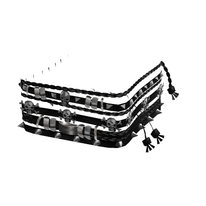 1.0 | Skull Grudge Silver Black Bracelet | L
