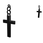 Black Cross Earrings