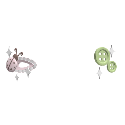 pinkladybughairclips