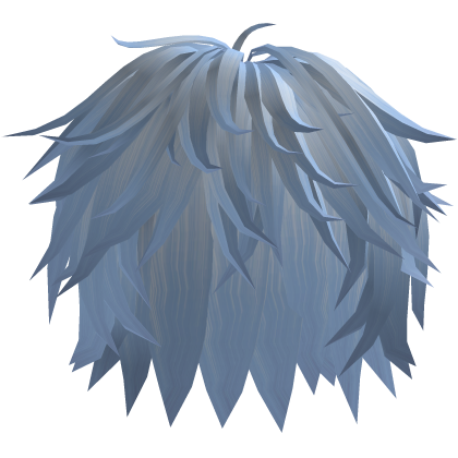 Light Blue Fluffy Messy Layered Anime Hair 