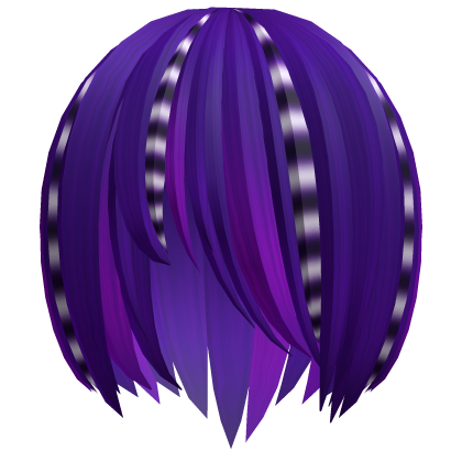 purple raccoon shy long scene emo hair Roblox item