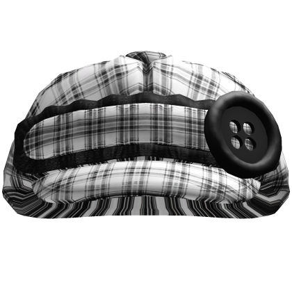 Ruffled Buttoned Cap (W&B Gingham)