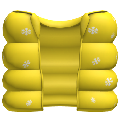 yellow christmas puffer vest