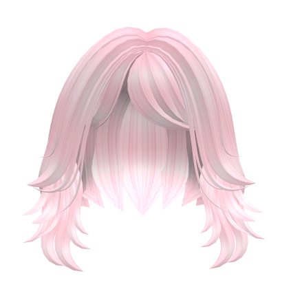 Short Messy Pink Hair Roblox item