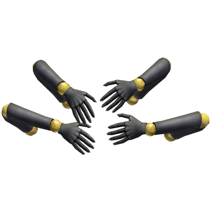 Black Gold Halloween Doll Arms