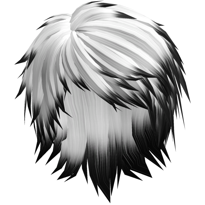 white and black emo hair