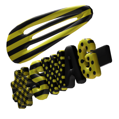 Yellow " SWAG " hairclip 