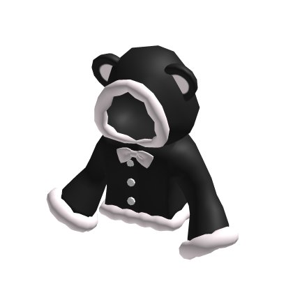 ♡ Black Fluffy Bear Jacket