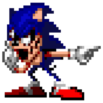 Sonic.EXE (V.2) (Phase 2) (Pixel) Left FNF Roblox decal