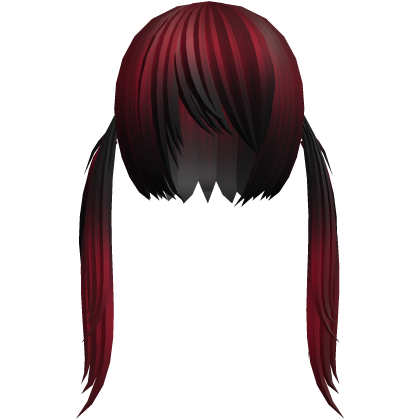 Red Black Vkei Long Spiky Pigtails Hair Roblox item