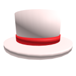 Red Banded White Top Hat