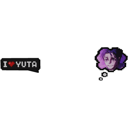 Yuta Okkotsu JJK | I Love Text + Thinking Bubble