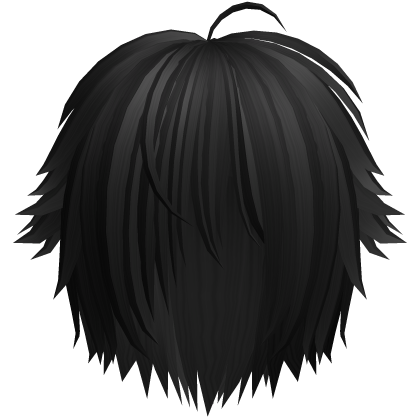 y2k Vkei Chill Boy Hair Black Roblox item