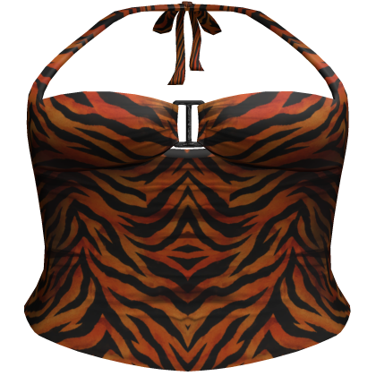 ⊹ Halloween Tiger Halter Top Roblox item