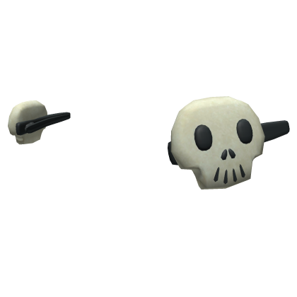 Halloween Skull Hair Clips White
