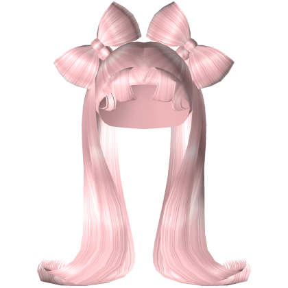 Y2K Light Pink Diva Bow Pigtails