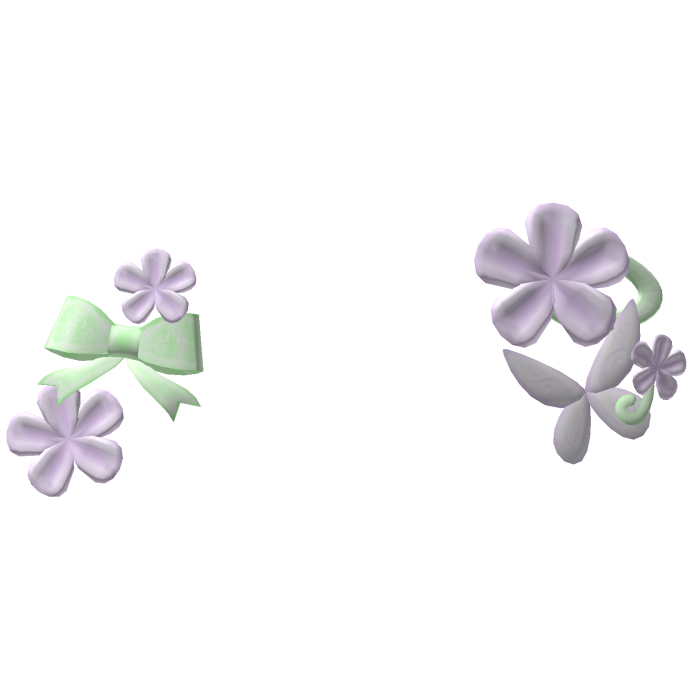 . ‿ ♡ zarina purple flower wind fairy clips !