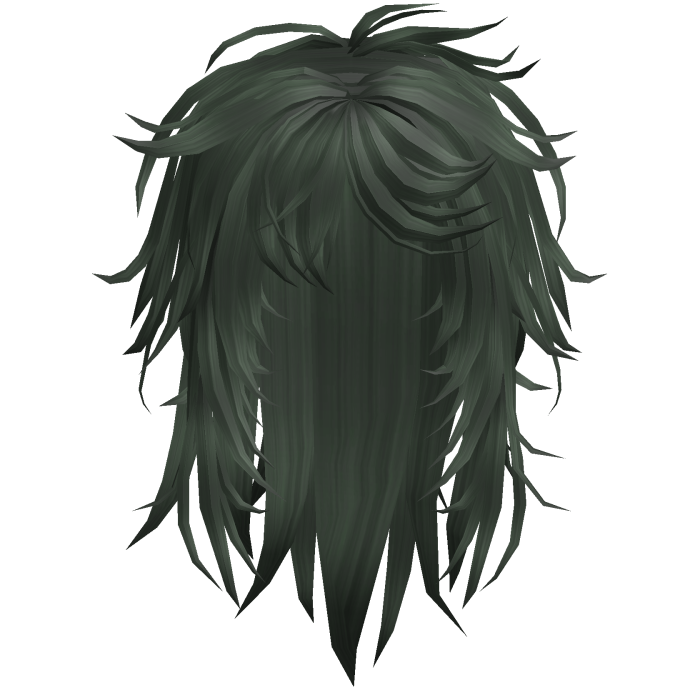 Vkei Long Messy Razor Cut Hair (Dark Green)
