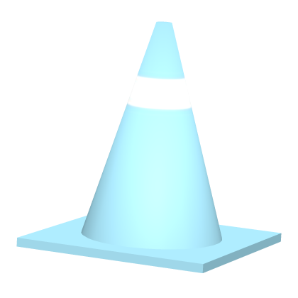 Sky Blue Traffic Cone