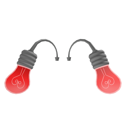 Red & grey heart LightBulb / bulb antennae