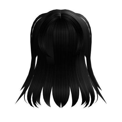 Long Straight Layered Hair in Black