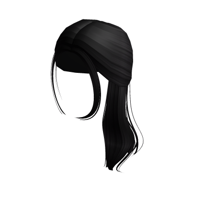 Cute Black Low Aesthetic Ponytail Roblox item
