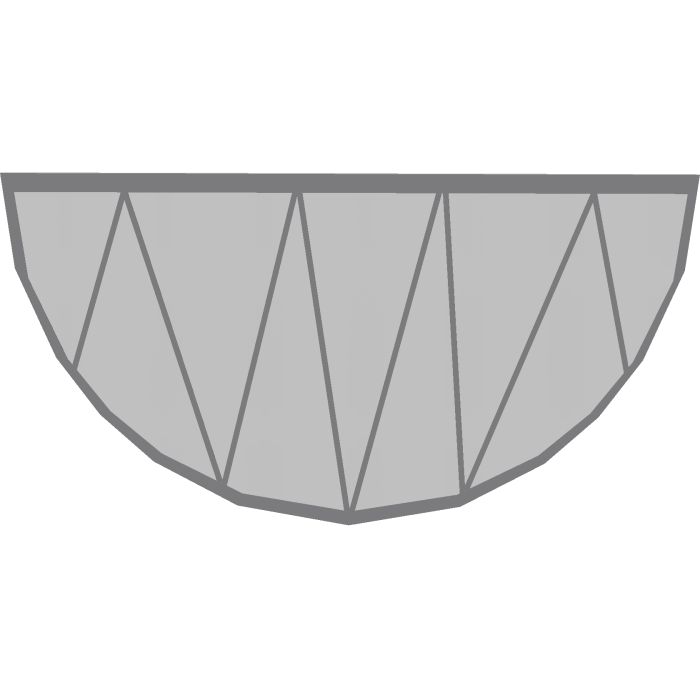 Mouth with sharp teeth