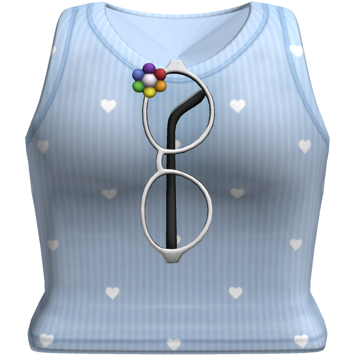 Cute Heart Top Flower Glasses