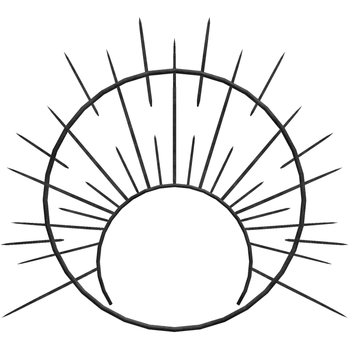 gray angelic halo crown