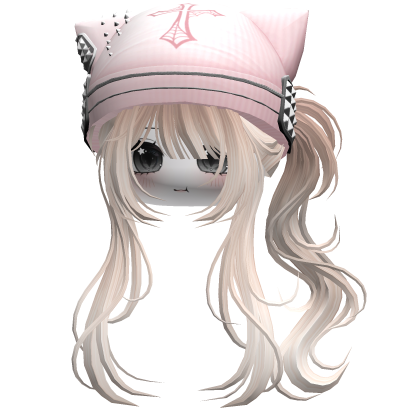 Messy Ponytail W/ Punk Kitty Cap Beige thumbnail