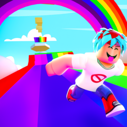 🌈 Super Easy Rainbow Obby!