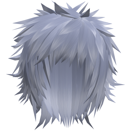 Long Light Blue Messy Emo Anime Gothic Boy Hair