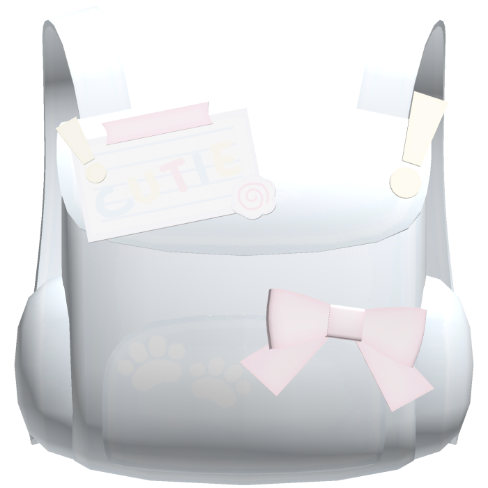 ♡ kawaii blue backpack w sticky notes n bow